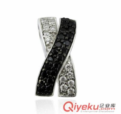 925銀首飾供應/925銀彩鋯鑲嵌吊墜/純銀吊墜