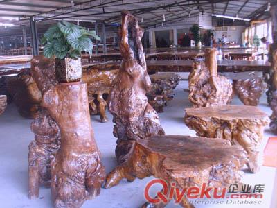 花木梨大板和根雕工藝品原始圖片2