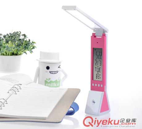 便攜實用時尚彩殼不頻閃不耀眼萬年歷折疊led護眼臺燈手電筒919led臺燈廠家直銷