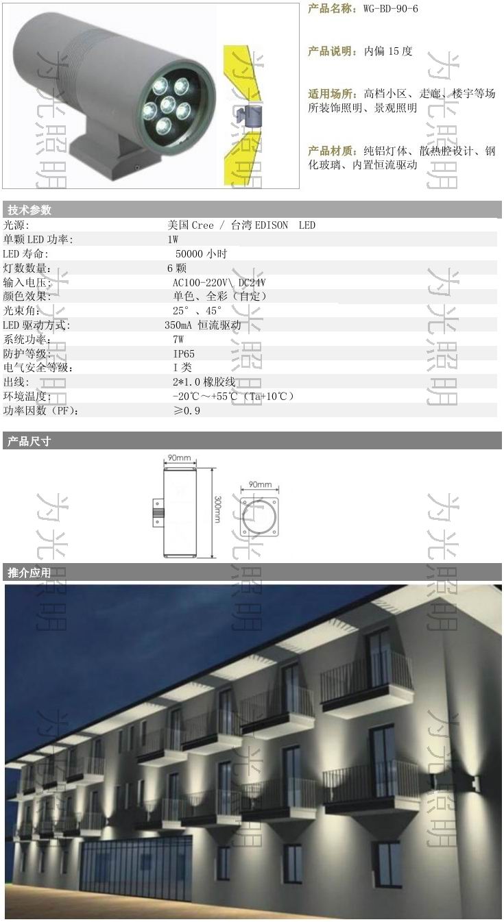 1W聚光LED投光燈/超低功率/超遠射光/節(jié)能投射燈