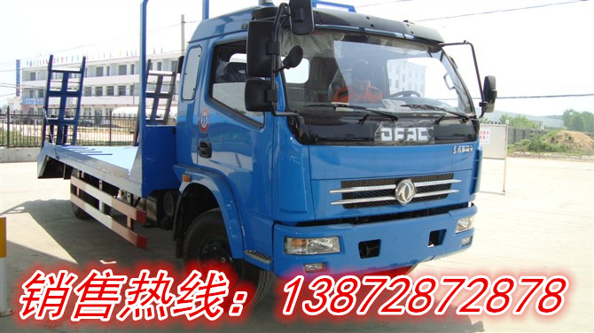 解放平板運輸車圖片|挖機平板運輸車出口|平板拖車供應廠家13872872878