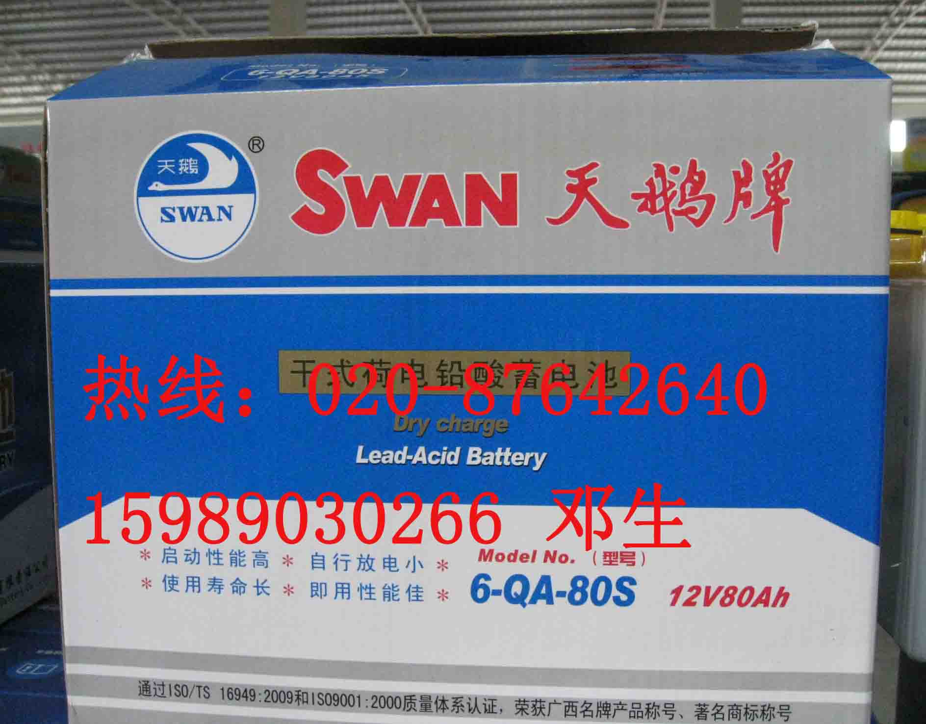 供應深圳天鵝汽車加水蓄電池熱銷