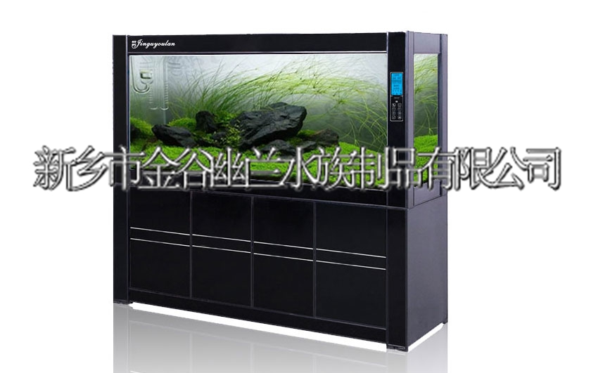 家庭魚缸布景 水晶玻璃魚缸 金谷幽蘭龍魚缸