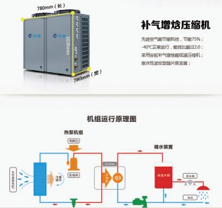 常熟格力空气能地暖机,厂房热水工程