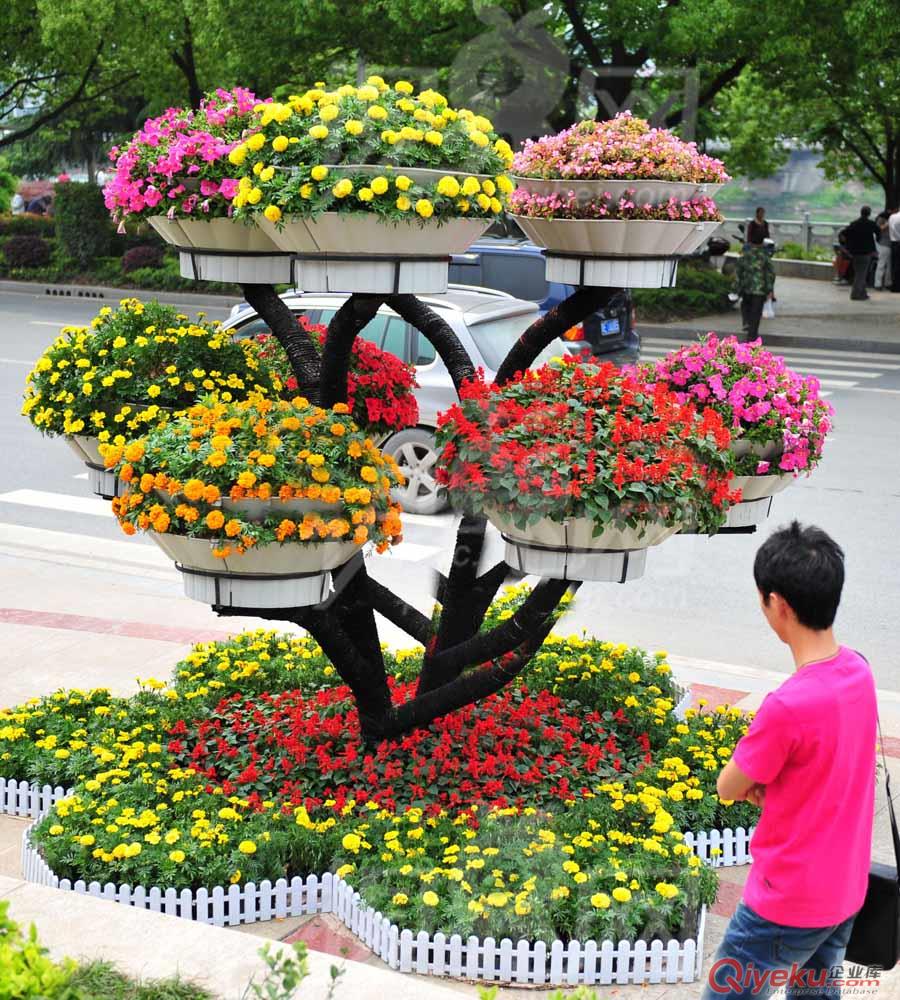 山東立體組合花盆，青州綠化工程組合花盆價格，山東青州立體園藝花盆批發(fā)