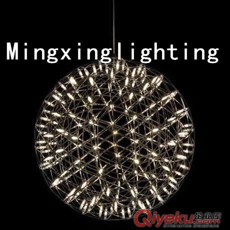 LED火花園球吊燈廠家批發LED不銹鋼星球餐廳咖啡廳藝術吊燈銘星燈飾燈具
