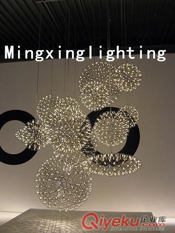 LED火花園球吊燈廠家批發LED不銹鋼星球餐廳咖啡廳藝術吊燈銘星燈飾燈具