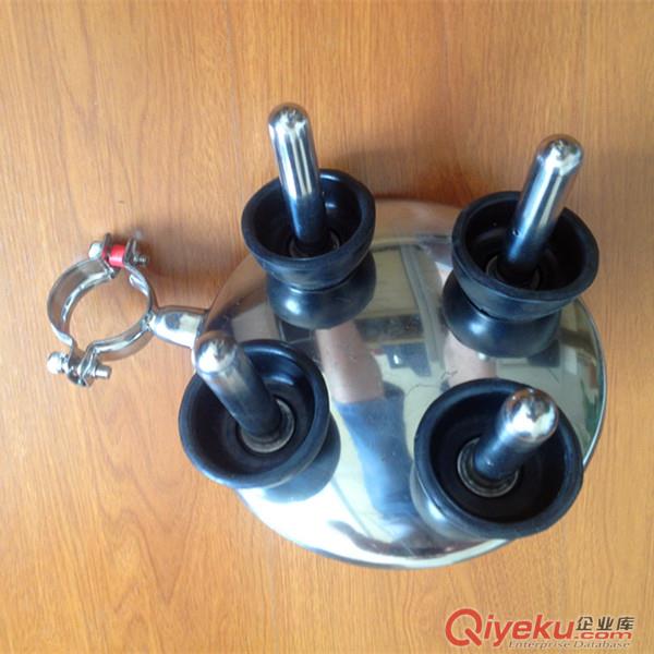 【廠家直銷】擠奶機清洗裝置，不銹鋼清洗盤 帶皮墊塑料清洗頭清洗盤