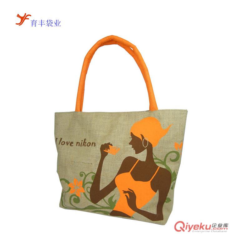 廠家供應(yīng)麻布袋 束口黃麻布袋 拉繩大米包裝麻布袋