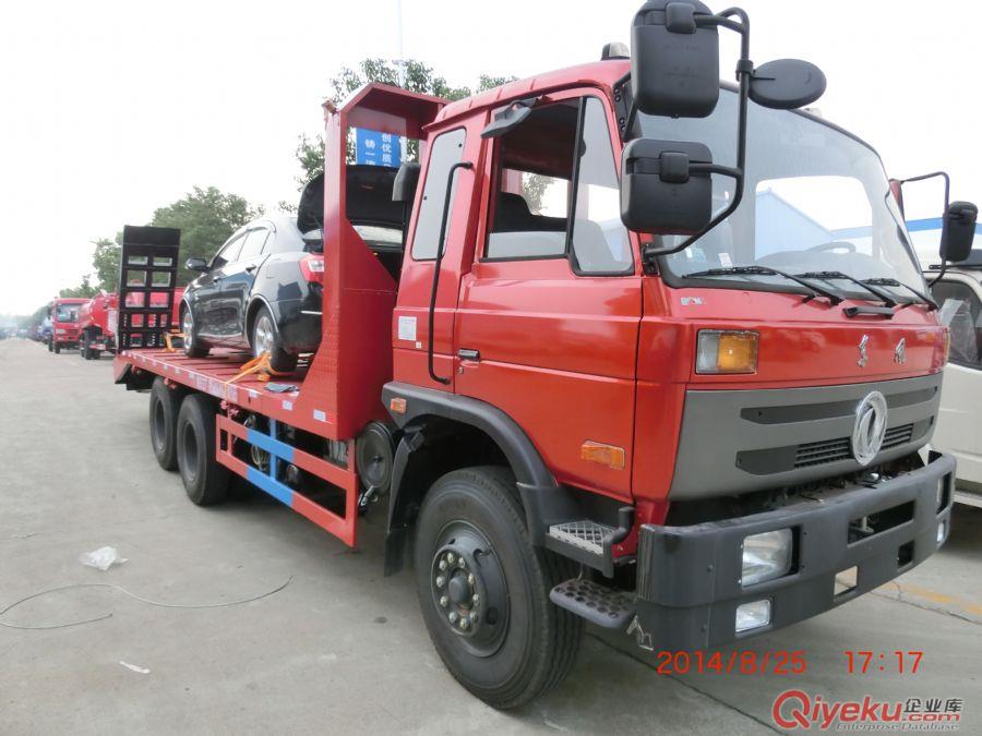 東風后雙橋挖機平板運輸車-13872888116原始圖片2