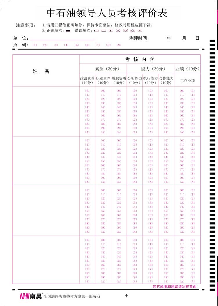 中石油（化）領導干部測評表原始圖片2