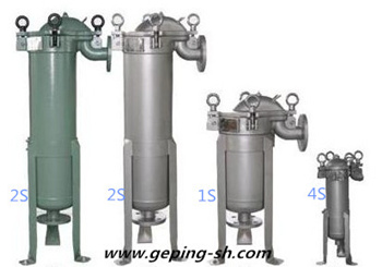 洛阳-北京批发1号2号4号单袋法兰式过滤器流量45t每小时