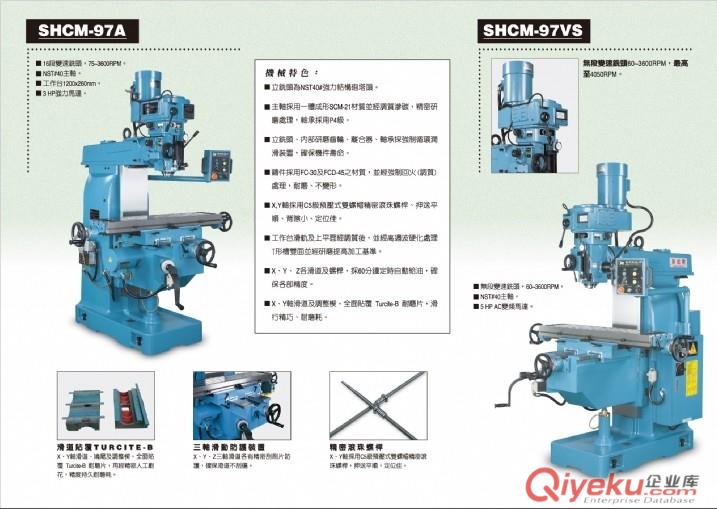 新虎將GENTIGER銑床SHCM-97A / SHCM-97VS原始圖片2
