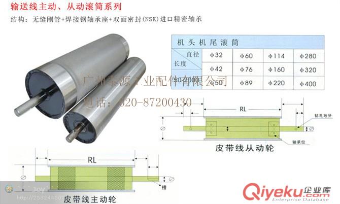 無動力錐形滾筒，無動力包膠錐度滾筒