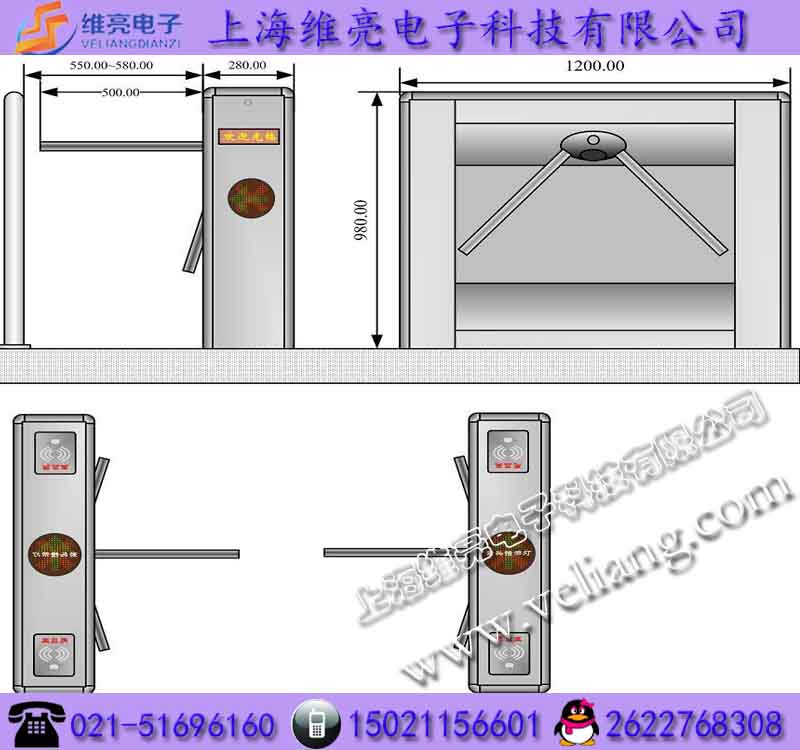 三輥閘的型號(hào)   室外防水三輥閘  旅游景點(diǎn)三輥閘 