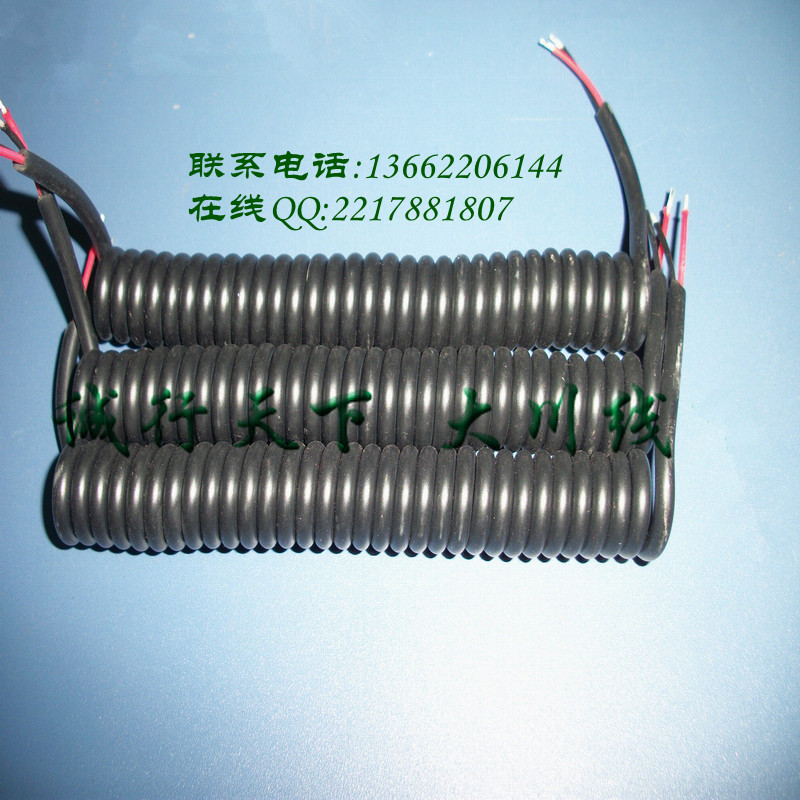 彈簧線廠家供應2芯螺旋電線電纜 生產批發原始圖片3