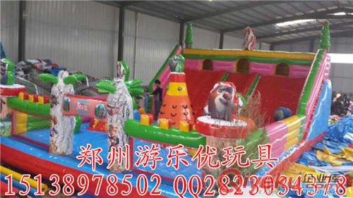 兒童樂園，恐龍世界游樂園/新款動物充氣大滑梯廠家直銷原始圖片3