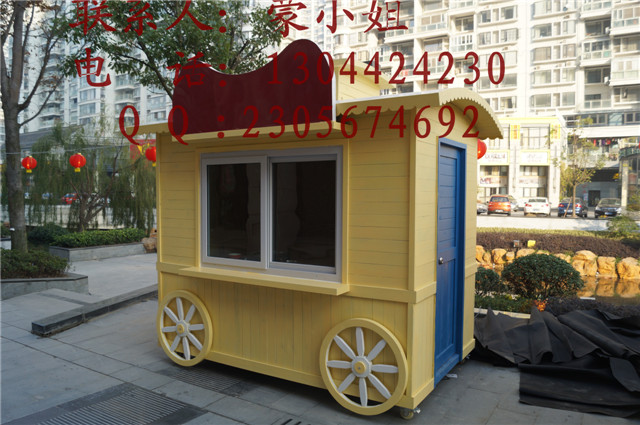 木制便當車湖北流動售貨車原始圖片3