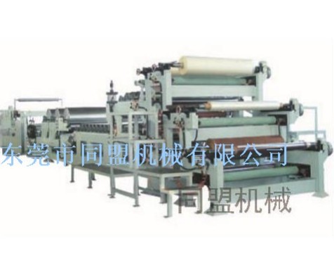 桌巾布貼合壓花機