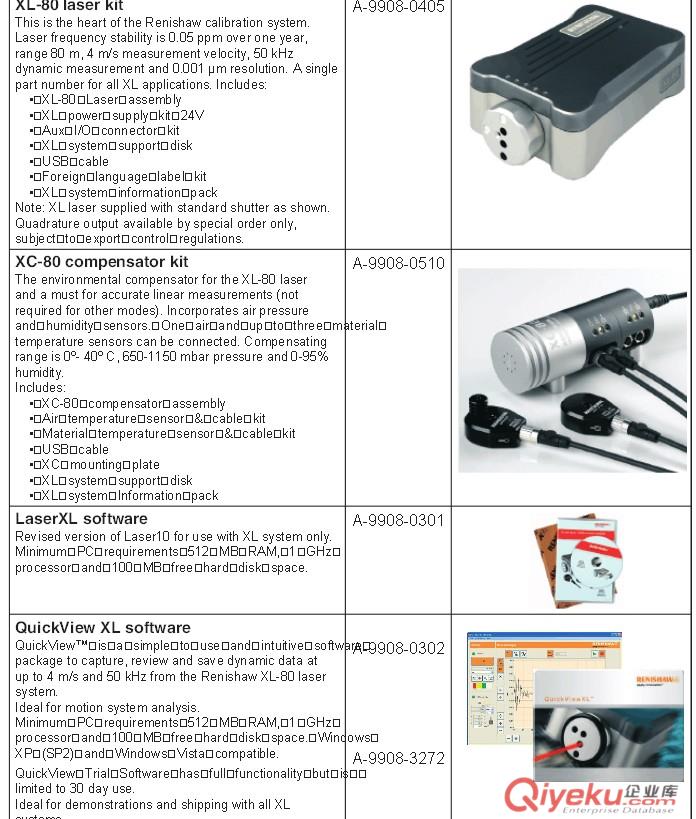 【XL-80激光干涉儀配件Renishaw光學鏡組|接口|電纜煙臺遼寧】