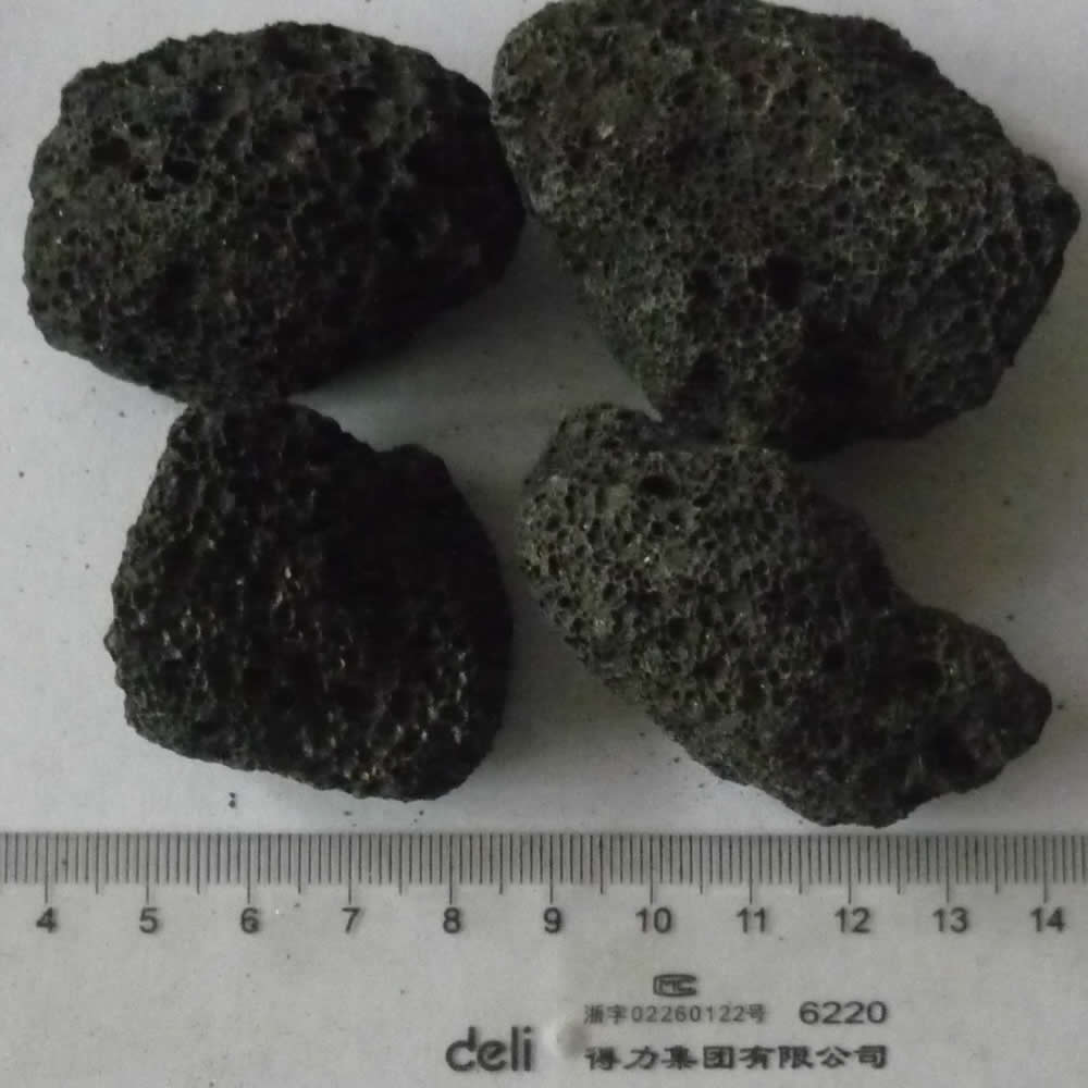 供應(yīng) 首飾原料火山石 紅色黑色原始圖片2
