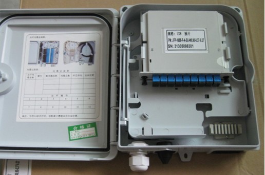 光纖分纖箱（塑料系列）1分8光分路器箱