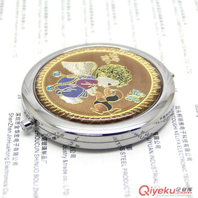 歐式復(fù)古化妝鏡 時尚達(dá)人必備 雙面 折疊 金屬小鏡子 送女友禮物