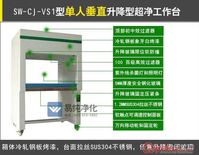 單人垂直凈化臺，單人垂直超凈臺，單人垂直無塵臺原始圖片2