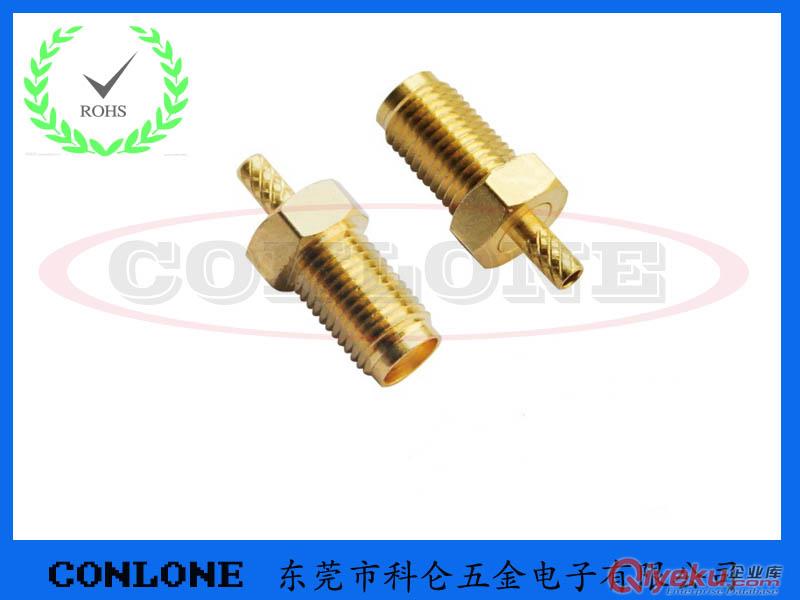 SMA-KE四角180度貼片式射頻連接器