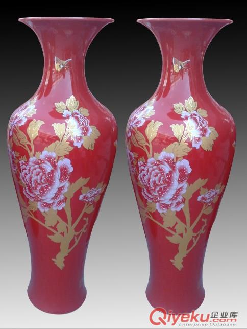 景德鎮陶瓷大花瓶廠家，手繪青花大花瓶，公司開業禮品花瓶，禮品訂做原始圖片2