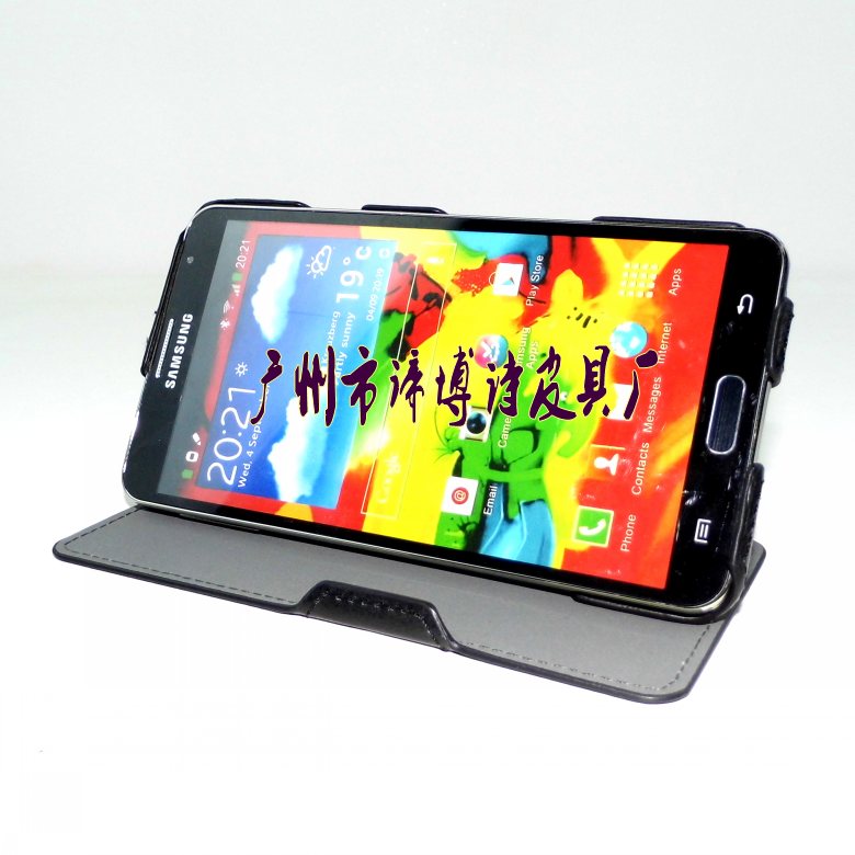 廠家訂做批發(fā)三星note3熱壓定型皮套 zp左右開note3電池蓋款保護(hù)套