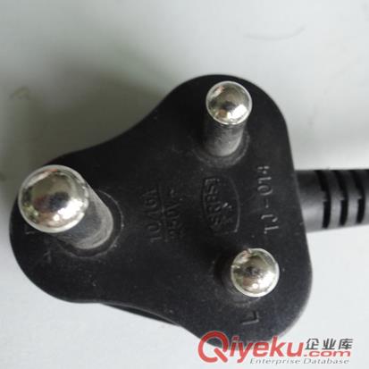 南非插頭電源線 3*0.75mm2  3*1.0mm2  3*1.5mm2 長短按要求訂做原始圖片2