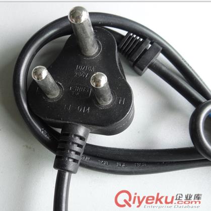 南非插頭電源線 3*0.75mm2  3*1.0mm2  3*1.5mm2 長短按要求訂做原始圖片3