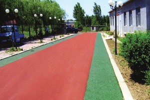 高青縣彩色瀝青為單調的馬路抹上一道亮色