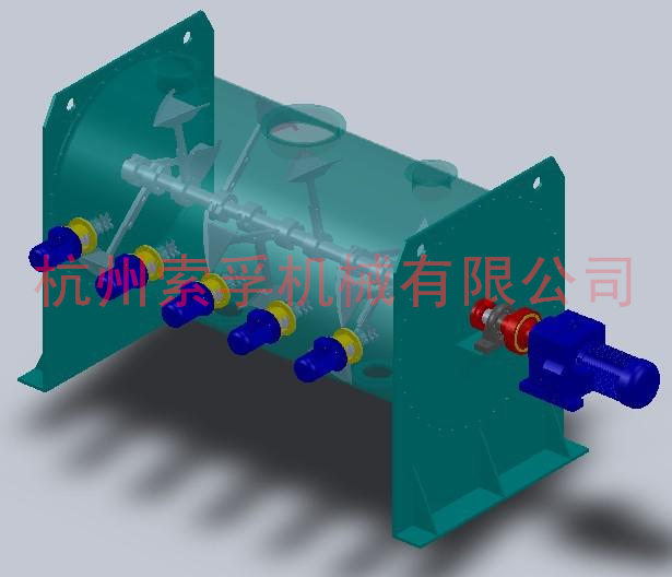 高粘自清潔混合機(jī) 臥式雙軸自清潔混合機(jī) 混合機(jī) 臥式攪拌干燥機(jī) 縮聚 濃縮反應(yīng)釜