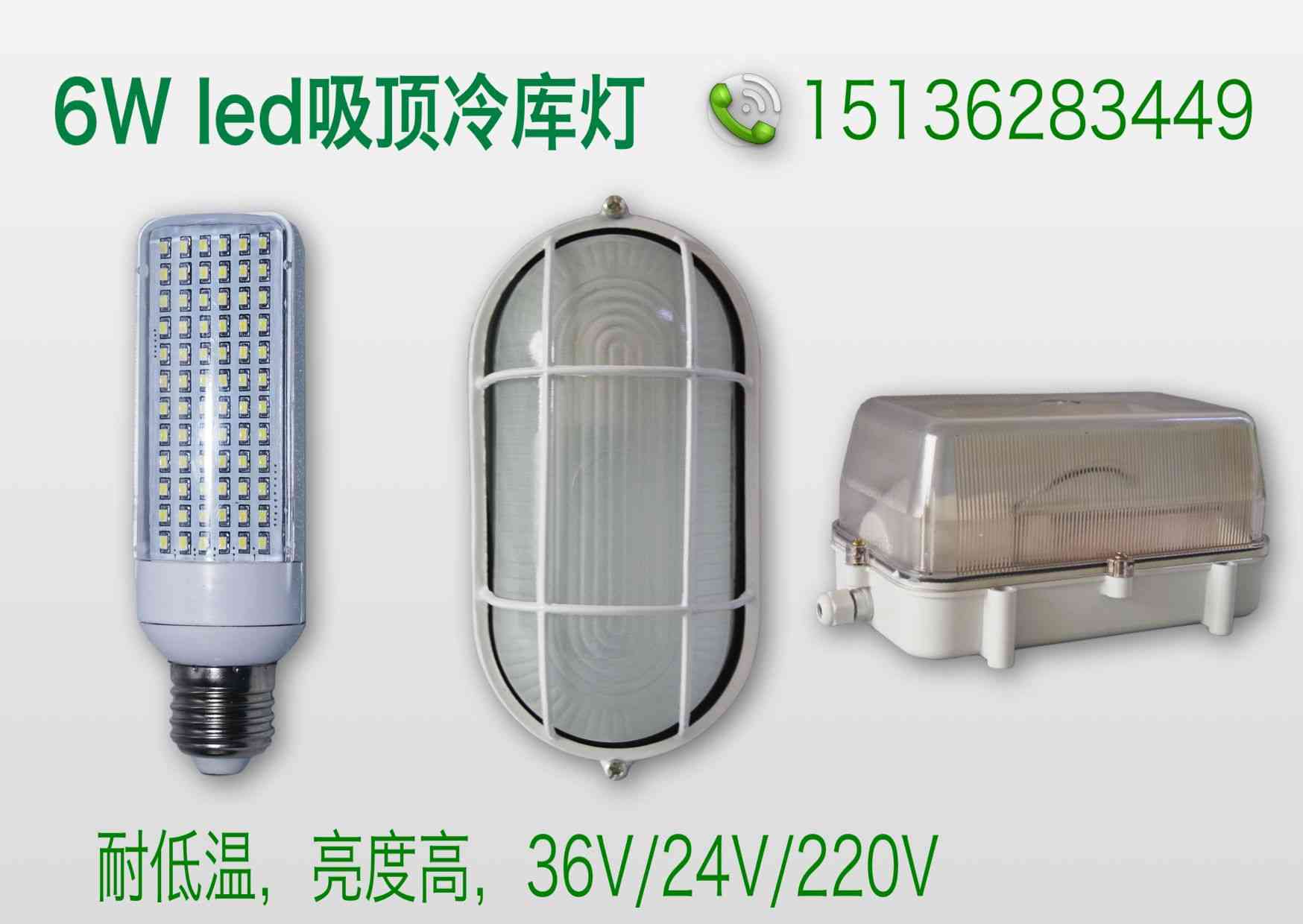 家明节能5w 防水led防水专用灯，吸顶式led冷库灯