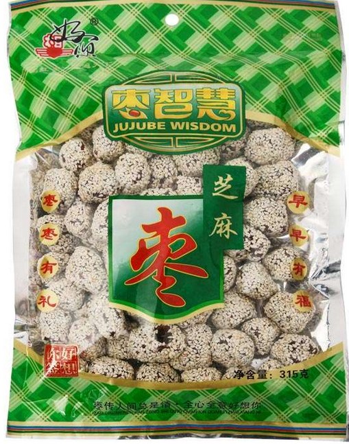 闲食品香酥口感 好想你红枣 枣智慧芝麻枣 315g特惠