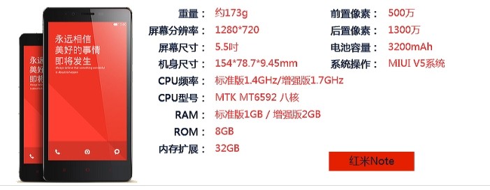 小米紅米NOTE手機(jī)qq171066873