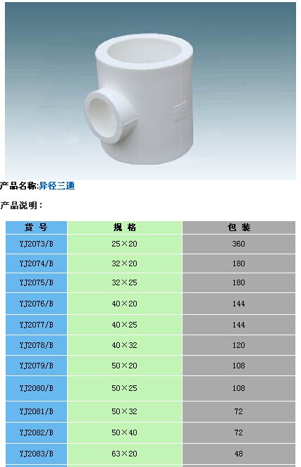 ppr ppr管件  ppr紅白灰三色90°異徑三通 國標款20-160mm