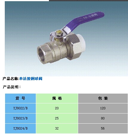 ppr ppr管件  ppr銅球閥活接國(guó)標(biāo)款