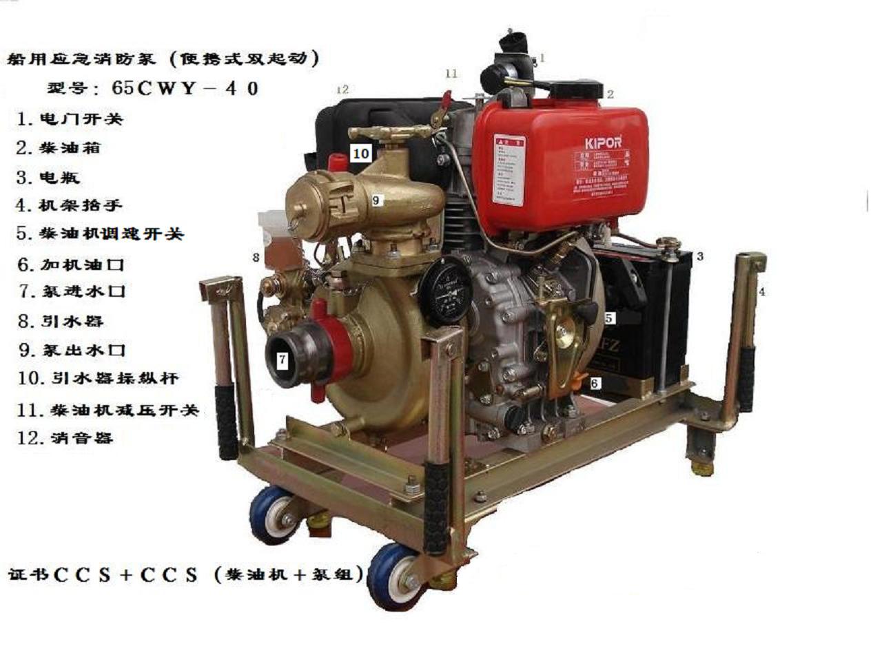 船用应急消防泵65CWY-40（CCS船检）