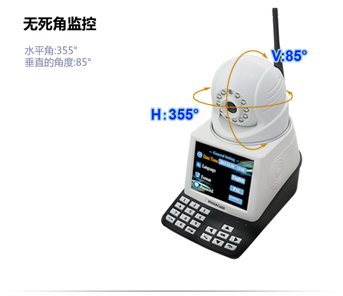 网络可视频通话摄像机 30万像素 支持3C卡 USB TF卡 HW0035