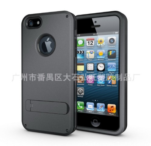 iphone5、5s TPU+PC 三合一支架套