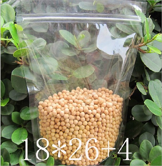 18*26+4cm透明自立拉骨袋 夾鏈袋 花草茶袋 干果袋 站立自封袋