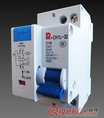 常熟CH1L-32/1P C32A小型漏電斷路器原始圖片3