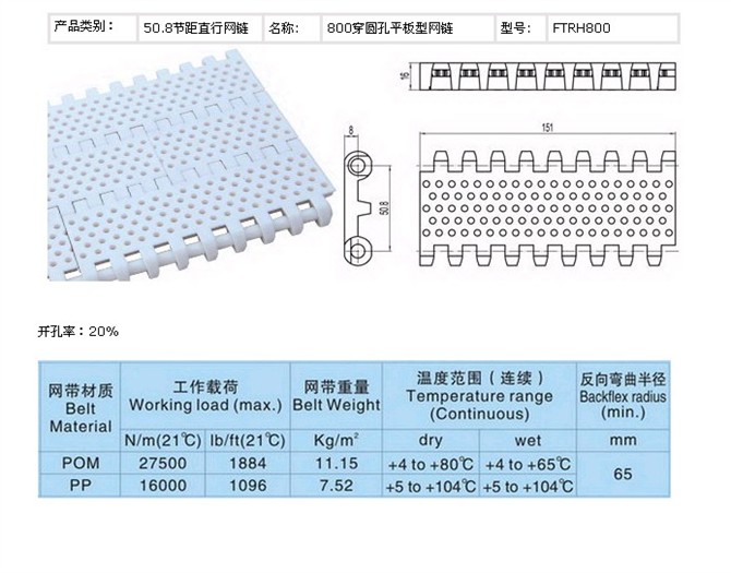 T-500網(wǎng)帶鏈