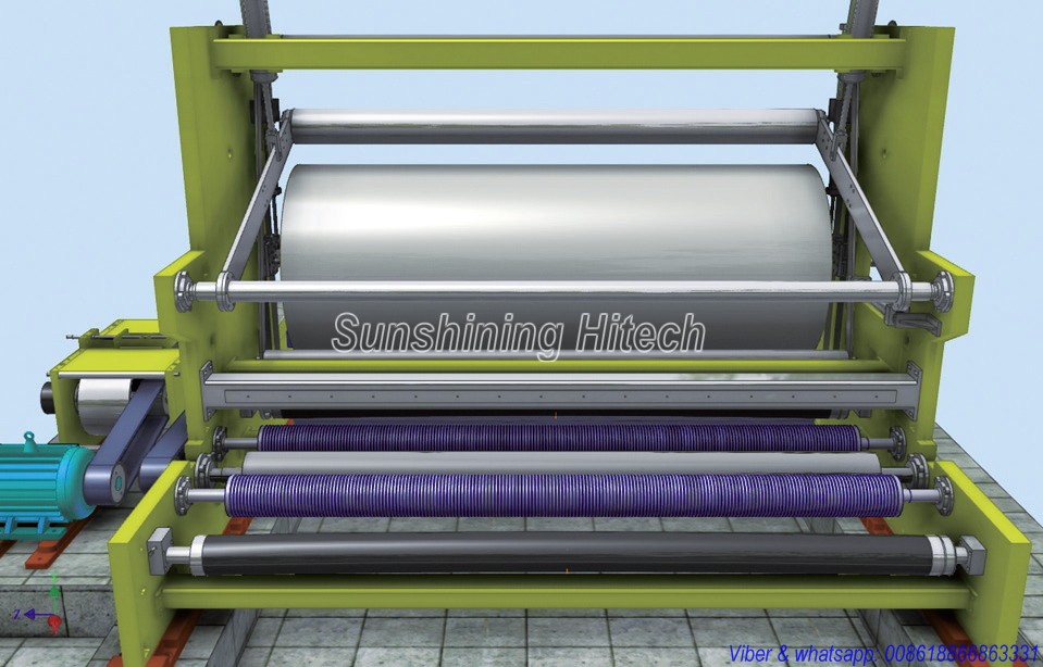 Tissue paper slitting rewinder