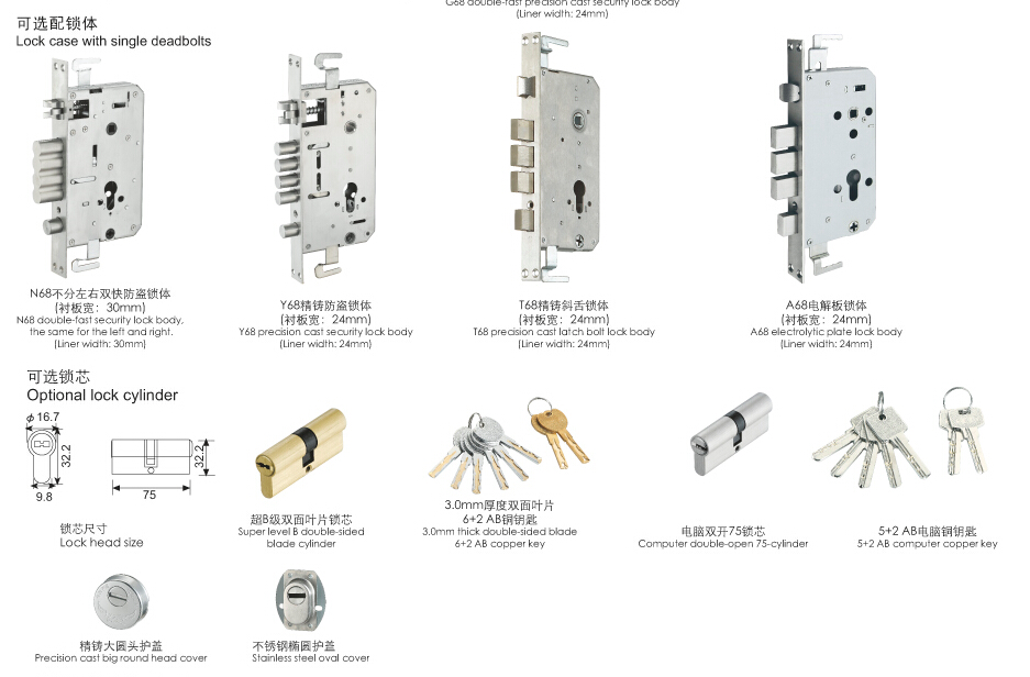 不銹鋼防盜門鎖系列