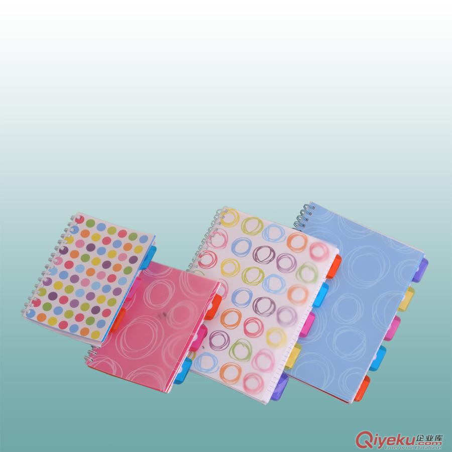 廠家供應(yīng)卡通塑料線圈本 PP封面本子 可定做印刷圖案