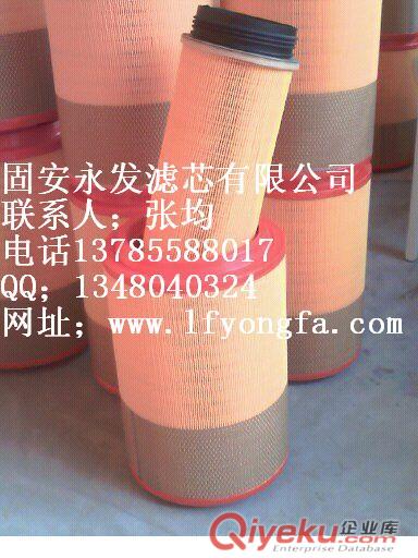 河北永發濾芯廠供應佛列加空氣濾芯2738除塵濾芯  除塵過濾器